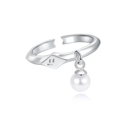 KLIN KLIN 925 Sterling Silver White Gold Plated Rings Unisex
