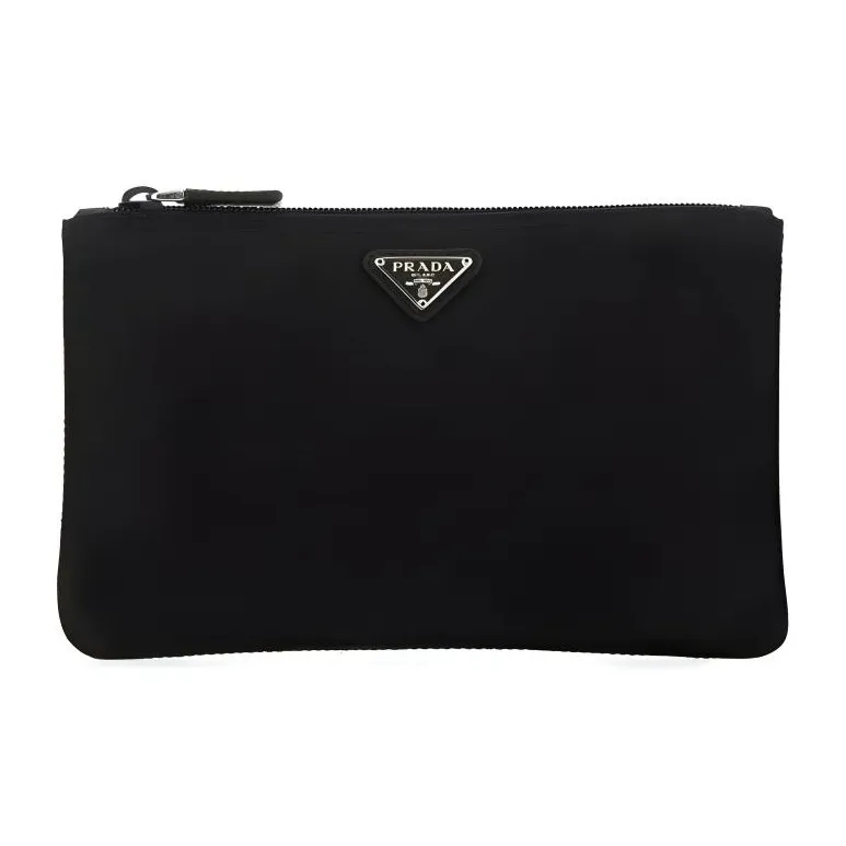 PRADA Canvas Bag, Makeup Bag, Toiletry Bag Women's Black-0
