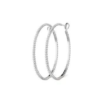 Van Cleef & Arpels 18K White Gold Earrings Women's Silver