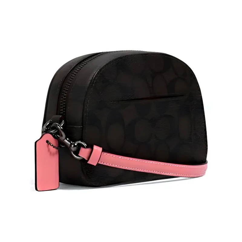 COACH Serena Leather Shoulder Bag, Crossbody Bag Mini Women's Black-2