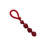 Cinnabar Chinese Zodiac Rat Keychain Charm