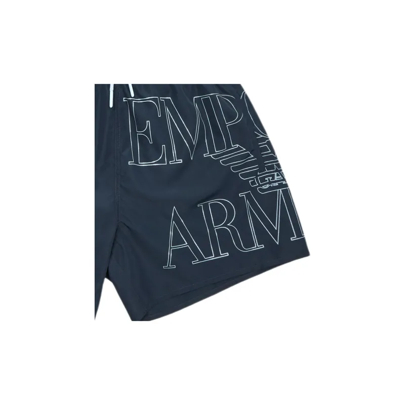 EMPORIO ARMANI Asv Swim Shorts In Bold logo Recycled Fabric-2