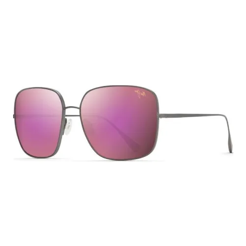 Maui Jim Titanium Square Sunglasses Women's Silver