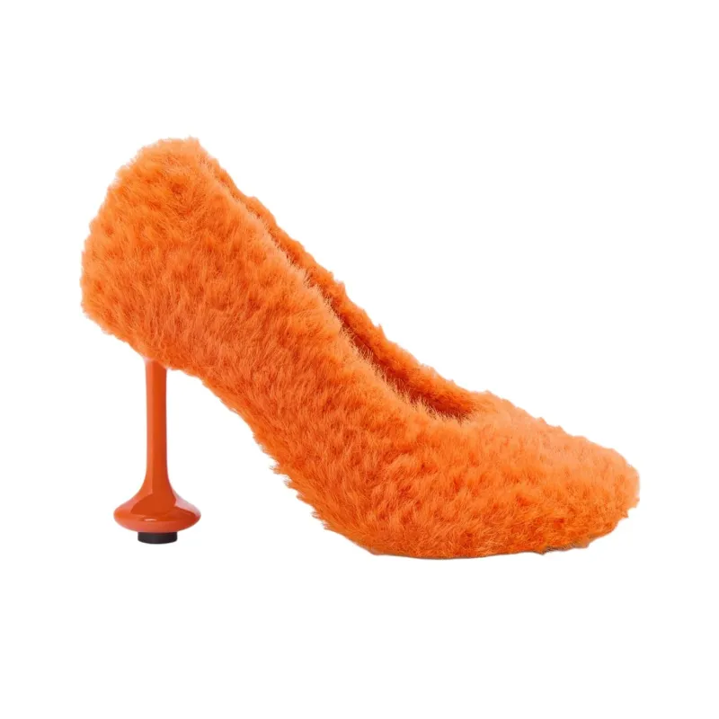 LOEWE Toy Irregular Heel High Heels 9cm Women's Orange-1