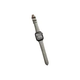 Litchi Grain-Elephant Gray[]Silver Butterfly Clasp]
