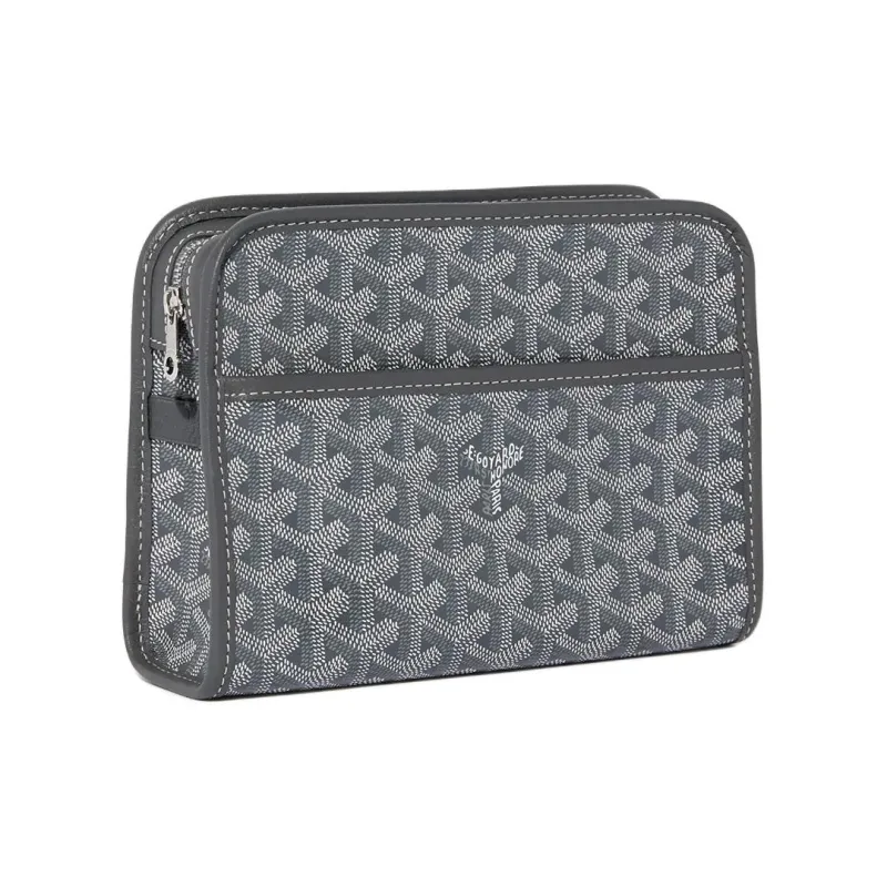 GOYARD JOUVENCE Canvas Toiletry Bag Trumpets Unisex Gray-0