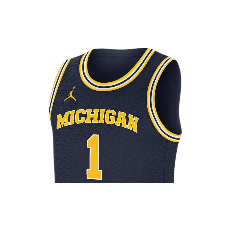 Jordan Michigan Wolverines Replica Men's Jordan Brand College Basketball Jersey-2