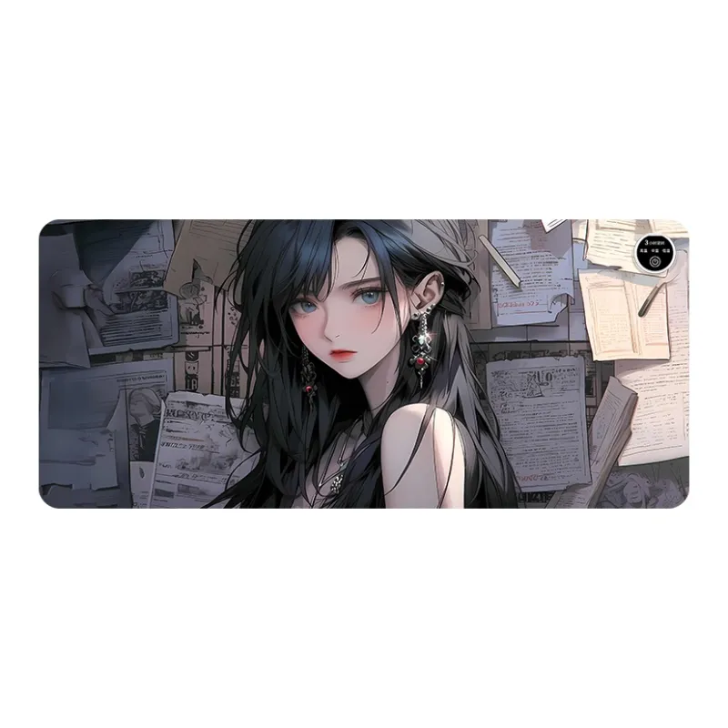 GULAN Newspaper Dimension Girlish Mouse Pad Extra Large Heating Desk SJC870 879 For Students Dormitory Office Writing-1