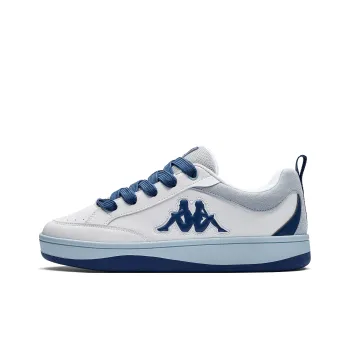 Kappa Back to Back Anti Slip Wear Resistant Low Top Skateboard Shoes Unisex Classic White Bio Blue