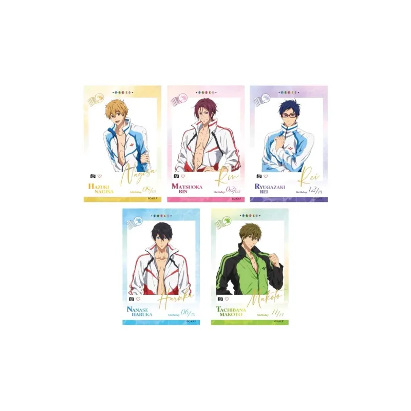 MOUXUYY Shingo Rin Makoto Tachibana And Seven Sora Laser Gold Foil Photo Cards-2