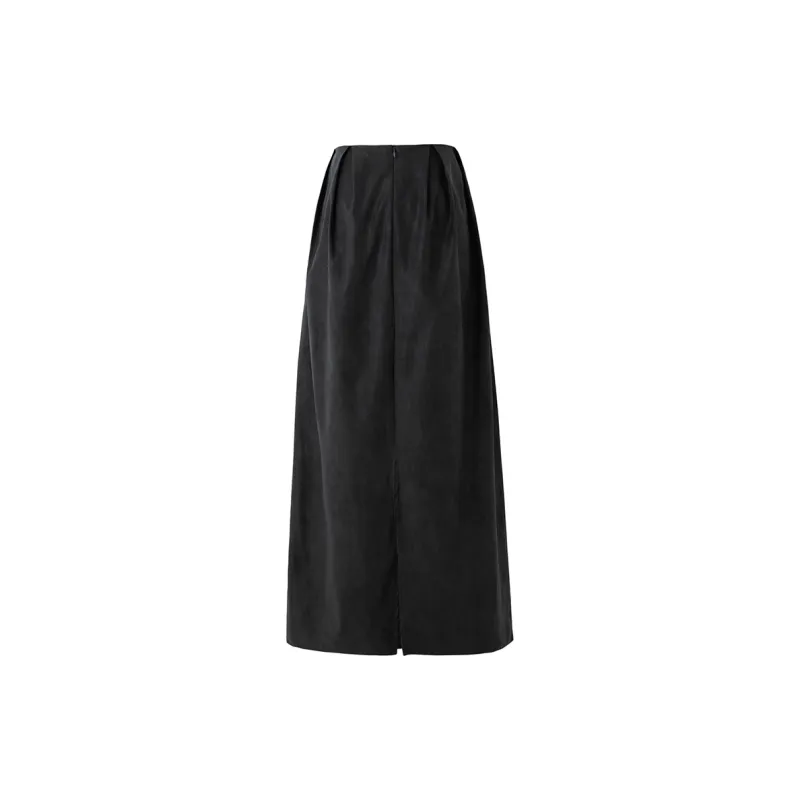 SOON FLOWER Leather Long Skirts Women's-8