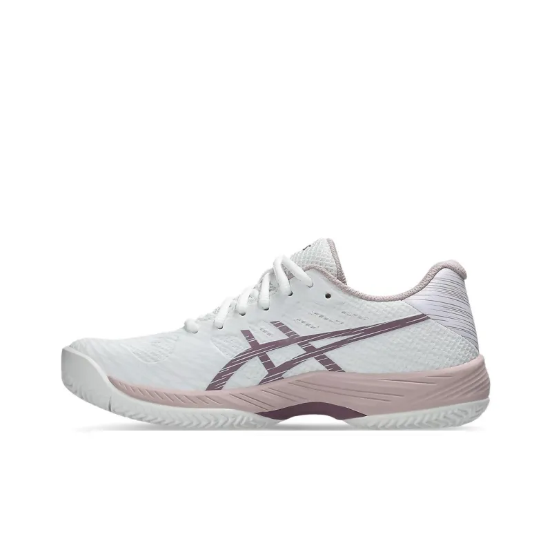 Asics Gel Game 9 Anti Slip Wear Resistant Low Top Tennis Shoes Women's White Purple-1