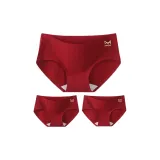 B Set-Lucky Red-Vertical Stripes+Jacquard+Ripple (3 Pack)
