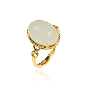 CUIYOUSHIJIA Rings White Jade Women's