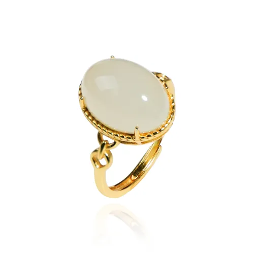 CUIYOUSHIJIA Rings White Jade Women's
