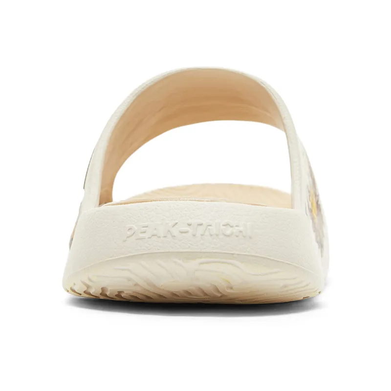 PEAK Tai Ji1.0 Slip Resistant Cushioning Slide Slippers Men's Ivory Yellow-4