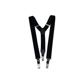 Yohji Yamamoto Polyurethane Cow Leather Suspenders Unisex Black -
