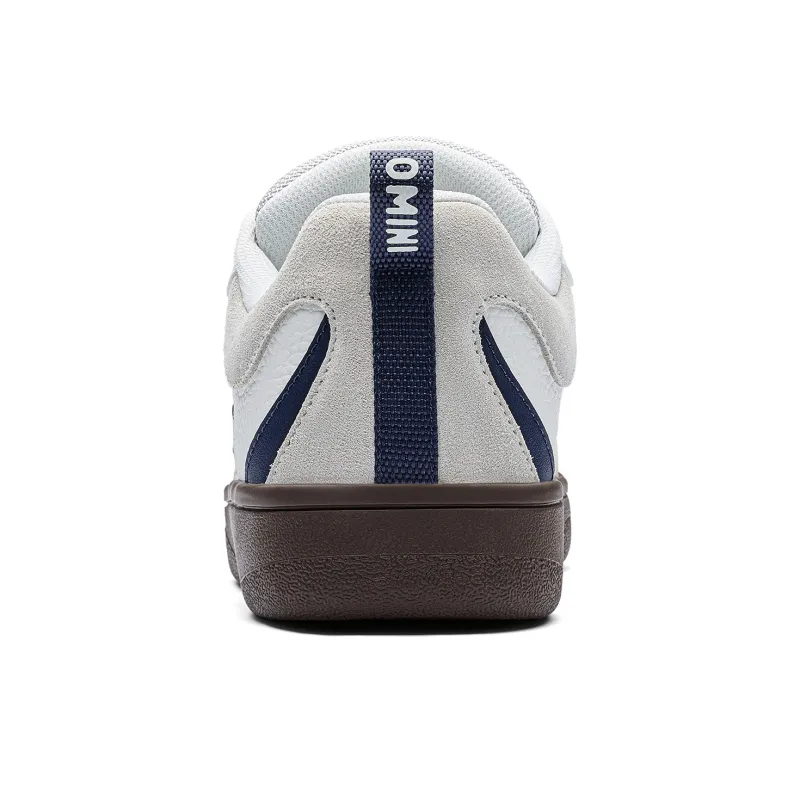Kappa Anti Slip Wear Resistant Low Top Skateboard Shoes Unisex White Pelican Gray-4