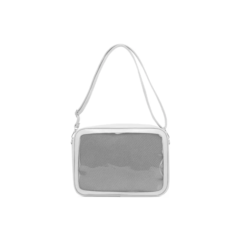 TAKI PU Crossbody Bags Shoulder Bags Medium Size Unisex Black/White/Pink/Purple/Dark Blue/Light Blue-3
