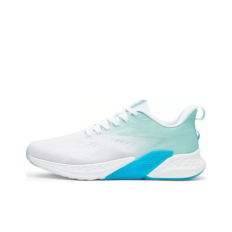 361° Cushioning Wear Resistant Low Top Running Shoes Men's White Blue-0
