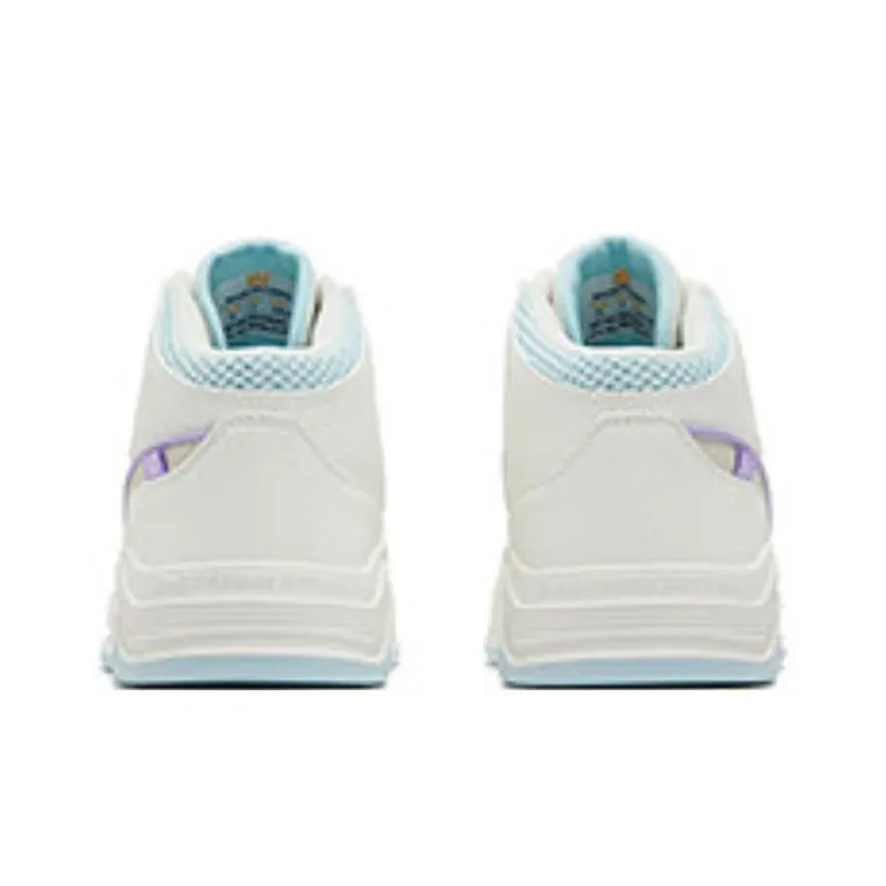 361° Anti Slip Wear Resistant High Top Skateboard Shoes Women's White Blue-2