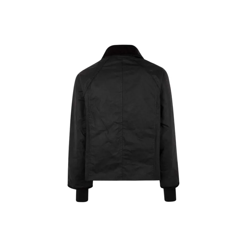 BARBOUR Logo Embroidered Cropped Jacket-1