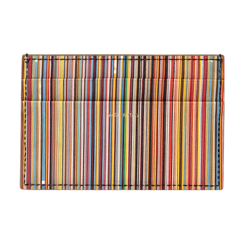 Paul Smith Calfskin With Lambskin Card Holder Men's Khaki-1