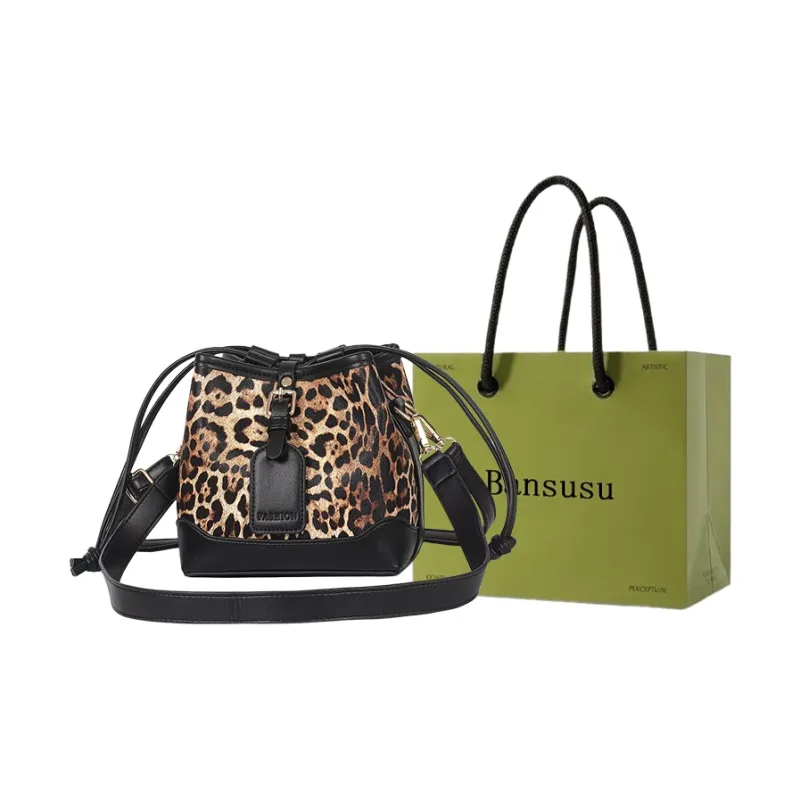 Bansusu PU Shoulder Bag Regular Women's Twill Khaki/Watercolor Pattern/Large Polka Dots/Small Polka Dots-0