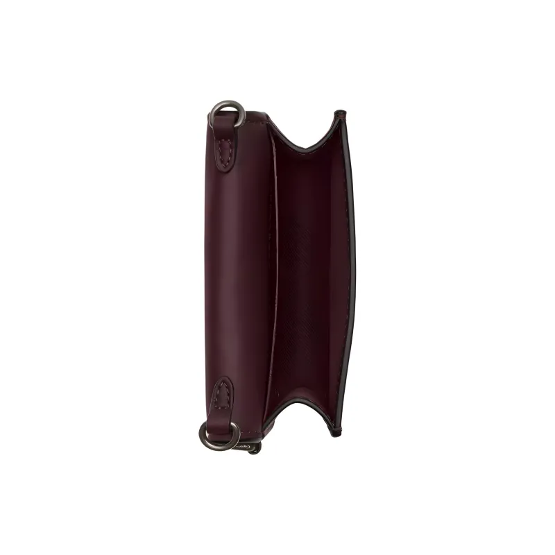 COACH Boxed Delicate Calfskin Wallet Mini Women's Plum Red Multicolor-1