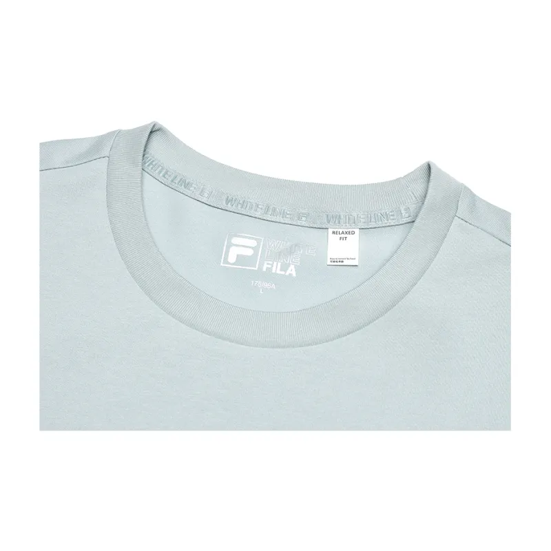 FILA WHITE T Shirt Men's Cloud Gray Green-8