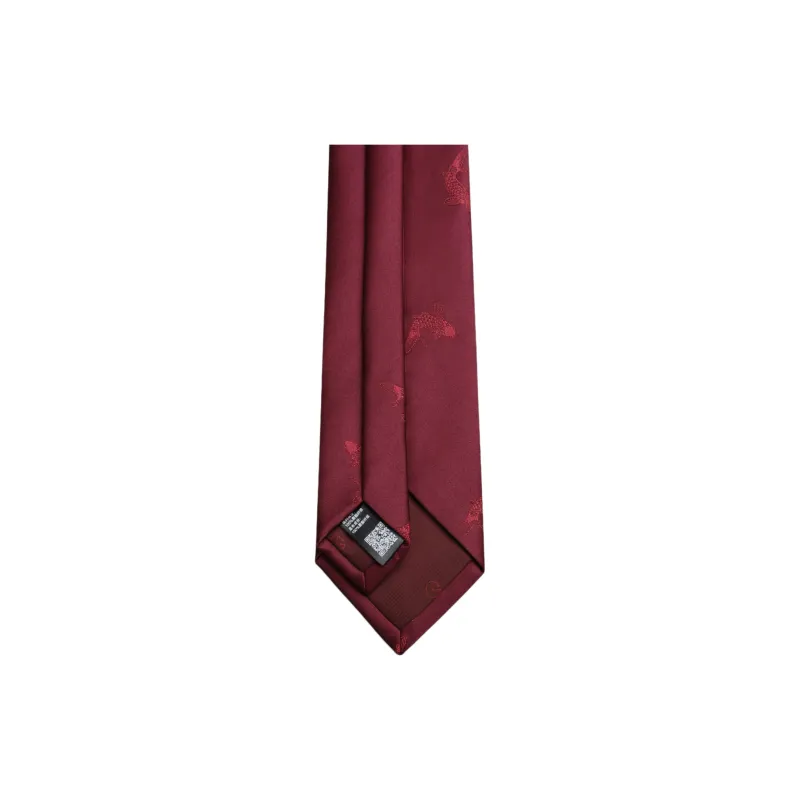 GOLDLION Polyester Ties Men's Gray/Navy Blue-30