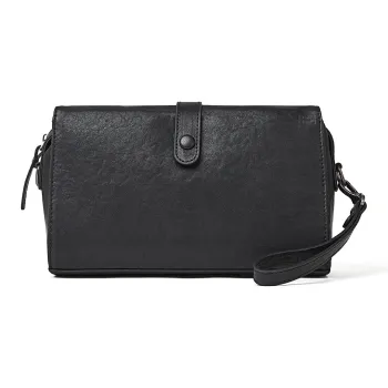 ROBERTA DI CAMERINO Cow Leather Shoulder Bag, Crossbody Bag, Small Square Bag Regular Men's Black