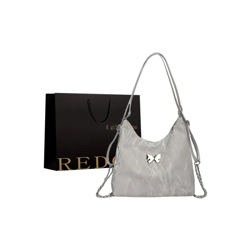 REDOO Mercerized Velour Backpack Crossbody Bag Shoulder Bag Women's Silver/Ecru/Pink/Green/Black-0