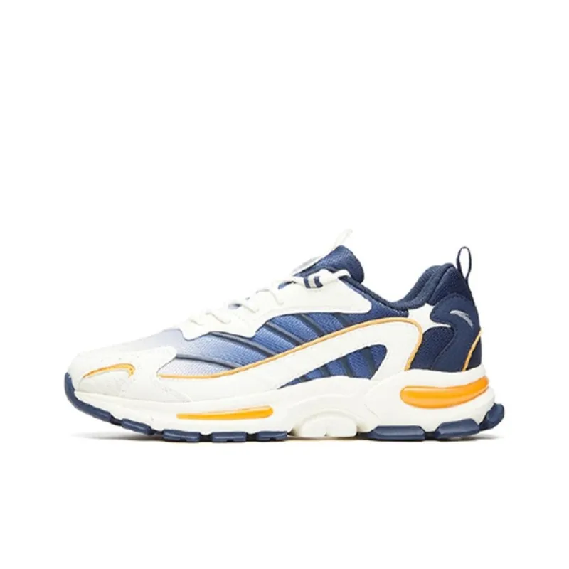 Anta Millennium Glacier Cushioning Abrasion Resistant Breathable Low Top Running Shoes Men's Blue Orange-0