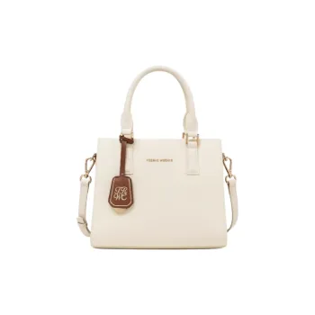 Teenie Weenie Cow Leather One Shoulder Handbag Medium Size Women's Pearl White