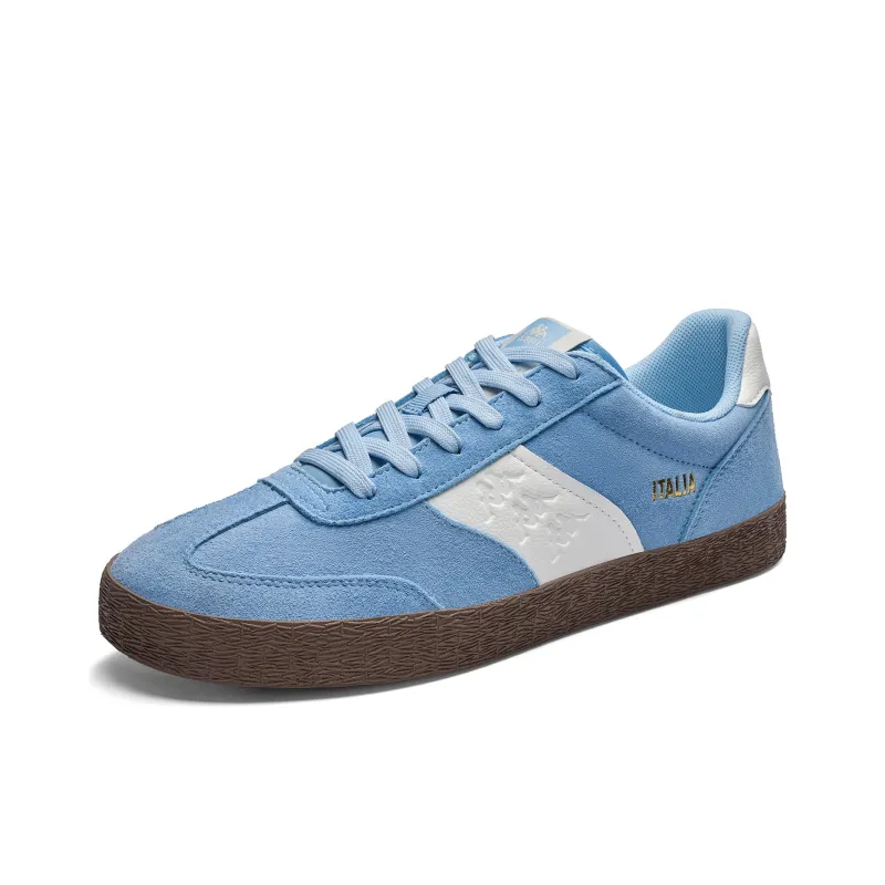 Kappa Jade Sea Back to Back Anti Slip Wear Resistant Low Top Skateboard Shoes Unisex Product Moon Blue Classic White-2