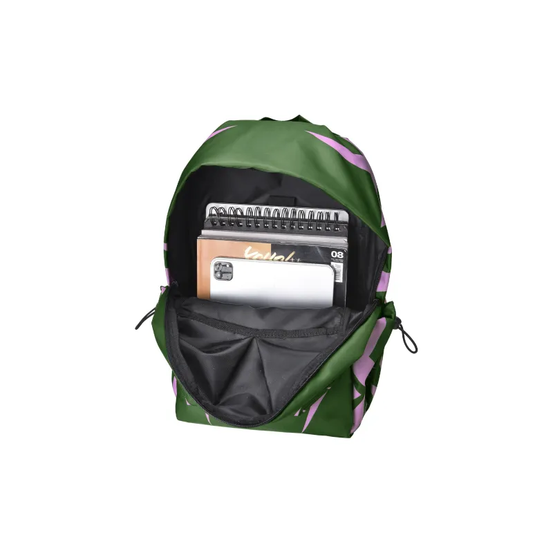 SRRW Polyester Students Backpack Unisex Green-3