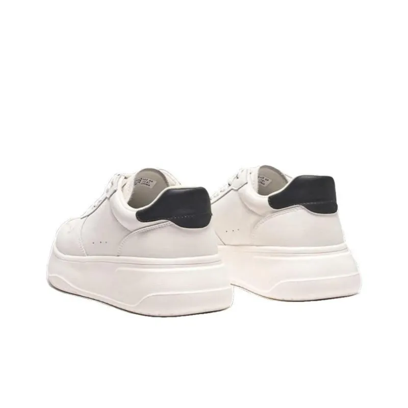 Hotwind Slip Resistant Low Top Skateboard Shoes Men's White Black-3