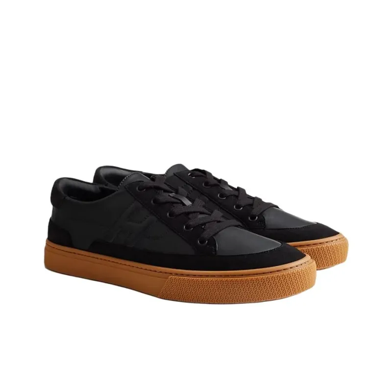 HERMES Deep Low Top Skateboard Shoes Men's Black-2