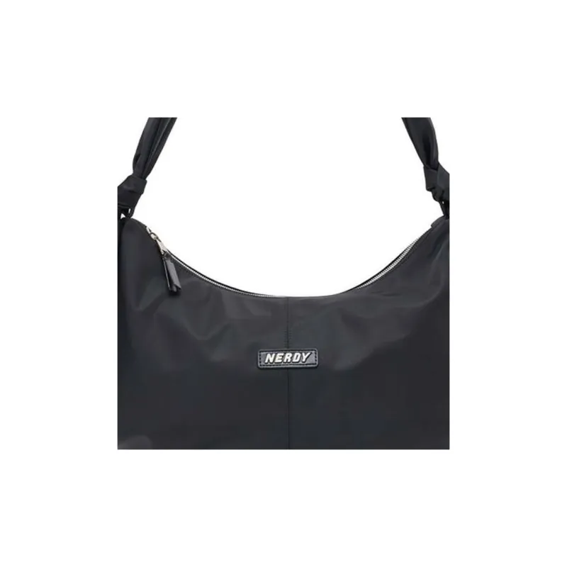 NERDY Polyester Dumpling Bag Cloud Bag Handheld Bag Crossbody Bag Shoulder Bag Regular Women's Black-3