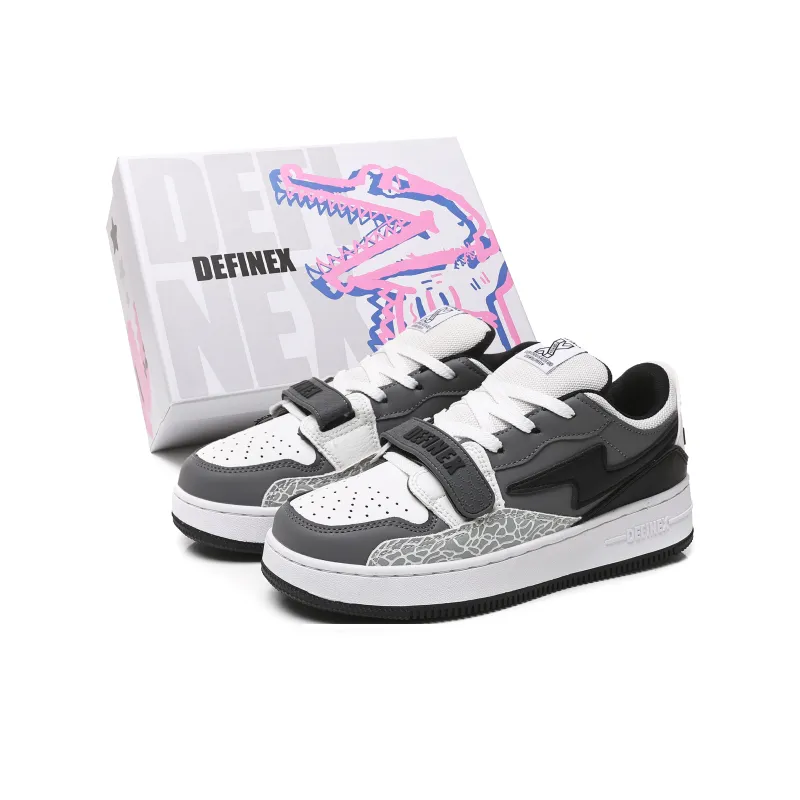 DEFINEX Low-Top Skateboard Shoes Unisex White-14