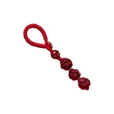 Cinnabar Chinese Zodiac Rabbit Keychain Charm