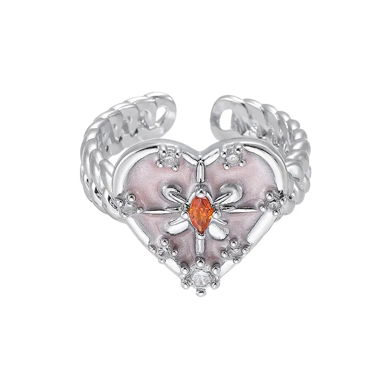 MISS XIA JWY Copper Silver Plated Rings Women's-0