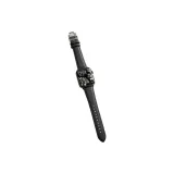 Litchi Grain-Athenian Black[Silver Butterfly Clasp]