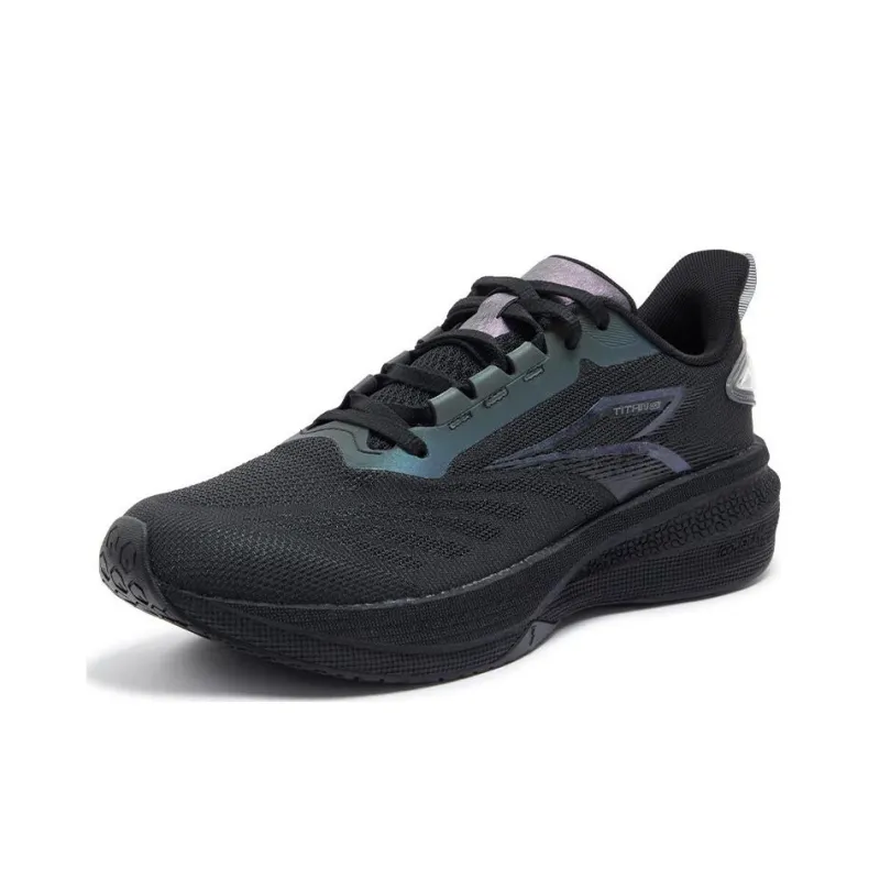 361° Titan CQT Wear Resistant Breathable Cushioning Low Top Casual Running Shoes Men's Black Gray-1