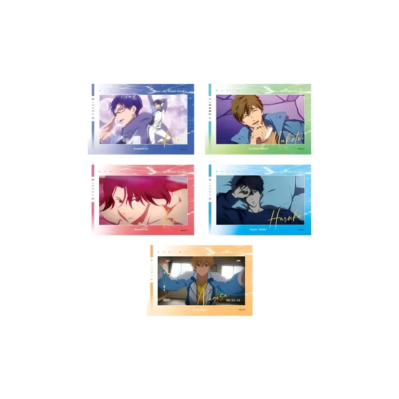 MOUXUYY Shingo Rin Makoto Tachibana And Seven Sora Laser Gold Foil Photo Cards-3