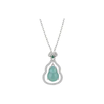 MUSHIFEN Glutinous Jade Jadeite Necklaces Unisex