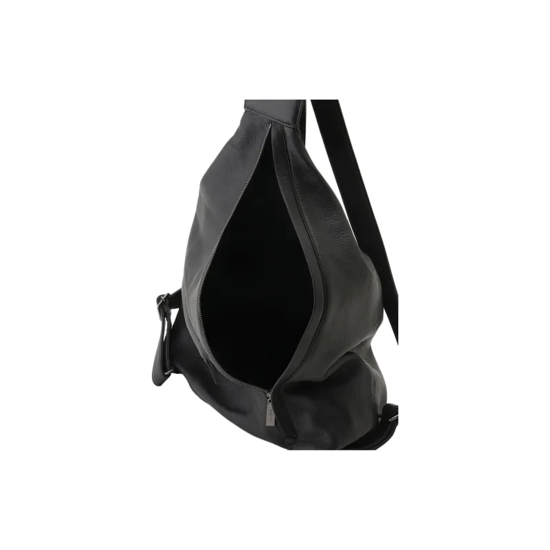 Yohji Yamamoto Cow Leather Backpack Unisex Black-3