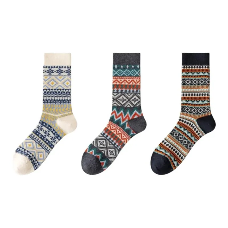 Thirteen day Season Mid Calf Socks Unisex 4 Pack Mixed Color-18
