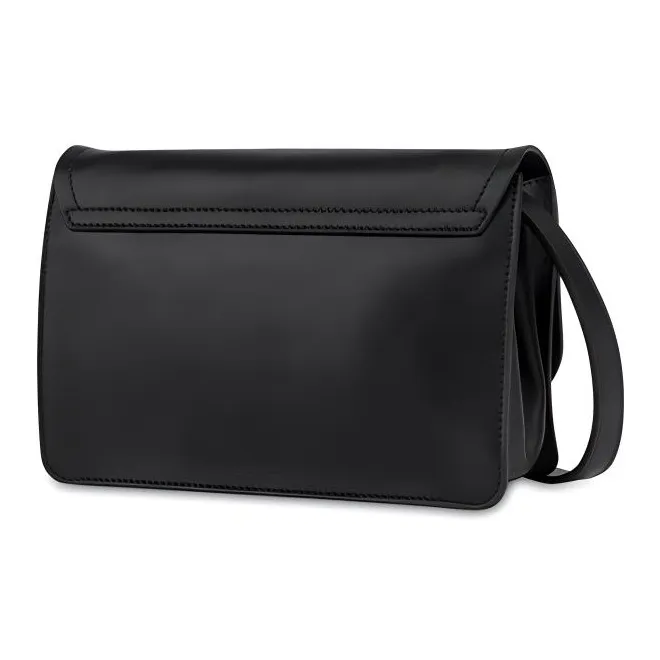 MOSCHINO Cow Leather Shoulder Bag Women's Black-1
